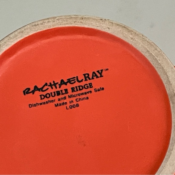 Rachel Ray Double Ridge Coffee Mugs Orange - Picture 6 of 6